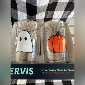 TERVIS 4 HALLOWEEN 16oz INSULATED TUMBLERS CUTE PARTY DECOR KITCHENWARE NIB